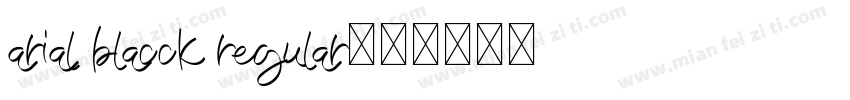 arial blacck regular字体转换